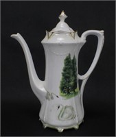 RS  Prussia Swan Pattern Coffee Pot with Hand Mad