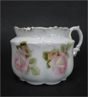 RS  Prussia Single Handle Pink Roses Mustard Pot
