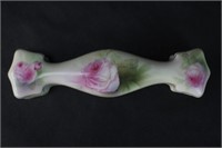 RS Germany Porcelain Pink Rose on Green Bone Dish