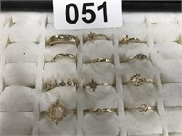 (12) RINGS AND KNUCKLE RINGS VARIOUS SIZES