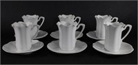 RS Prussia Porcelain Set of 6 Cups and 6 Saucers