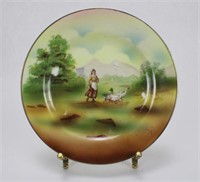 Royal Bayreuth Porcelain Young Woman with Geese Pl
