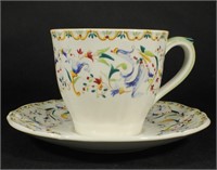 Set of 8 GIEN Toscana Tea Cup & Saucer Set