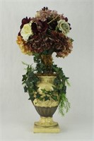 Ceramic Vase w/ Artificial Flowers.