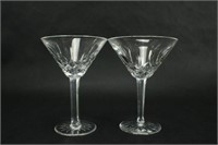 Set of 2 WATERFORD Crystal LISMORE Martini Glasses