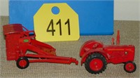 Case Tractor & AC Roto Baler 1/64 Scale