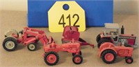 (5) AC, Ford, IH, Massey Tractors 1/64 Scale
