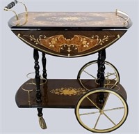 Italian Inlaid Mahogany Tea cart