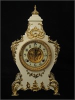 French Porcelain clock - open escapement