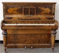 Antique Burl Wood Prohibition Bar inside a piano