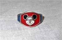 Signed Mexico Sterling & Enamel Mickey Mouse Ring