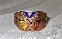 Knights of Pythias Enamel and Copper Ring