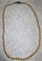 .830 Silver Clasp Vintage Faux Pearl Necklace