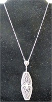 Sterling Filigree Necklace and Pendant