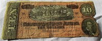 Confederate $10 Note