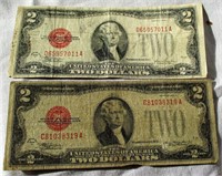Lot of 2 1928 $2 Silver Certificate Note
