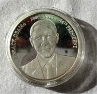 Barack Obama Silver Plated Commemorative Coin