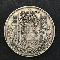 1939 50c Silver Canada
