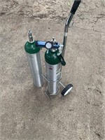 Oxygen Tanks and cart