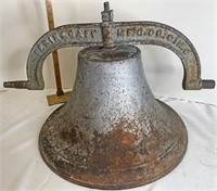 Cast iron school bell - from ANTIOCH SCHOOL Brush