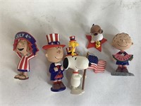Fourth of July peanuts figurines