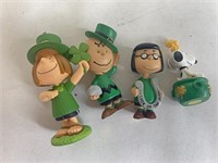 St. Patrick’s Day peanuts figurines