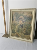 Vintage painting of girl