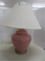 PINK URN STYLE BASE TABLE LAMP
