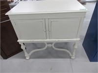 WHITE PAINTED TWO DOOR CABINET