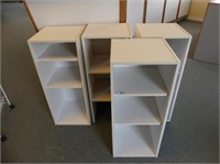 FOUR 3 TIER CUBBY STORAGE UNITS