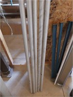 FIVE 10' ALUMINUM POLES