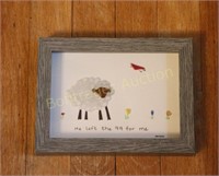 "HE LEFT THE 99 FOR ME" SEA GLASS ARTWORK