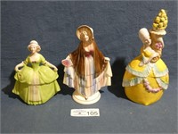 Pair of Porcelain Dresser Dolls & German Figure