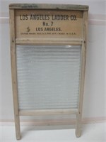 12.5"x 24" Vintage Glass & Wood Wash Board