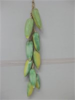 Decorative Ceramic Corn Strung On Twine 32" Long