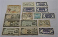 Collection of WWII Japanese Occupation Currency