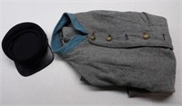 Reproduction Civil War Gray Jacket & Blue Kepi