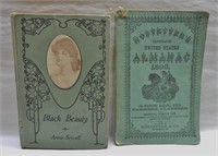 1890 Almanac & Old Copy of "Black Beauty"