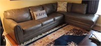 "L" SHAPED SECTIONAL SOFA - LEATHER