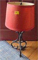 WROUGHT IRON TABLE LAMP WITH SHADE