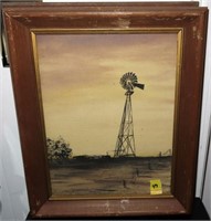 2 WATERCOLORS - UNSIGNED - WINDMILL AND