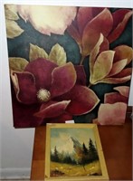 UNFRAMED MAGNOLIA PICTURE AND FRAMED