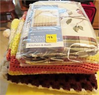 2 HAND CROCHETED THROWS AND MAINSTAY