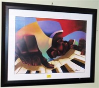 ABSTRACT ART PRINT BY MARTIN EVANS - FRAMED