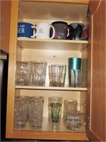 KITCHEN WARE, GLASSES, STAINLESS FLATWARE,