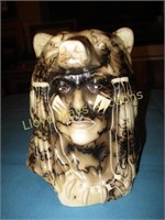 T. Vail Navajo Horse Hair Pottery "Dog Soldier"