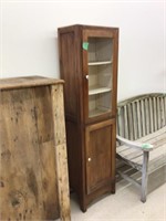 vintage wood kitchen cabinet 18x12x68