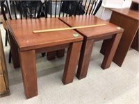 2 wood end tables