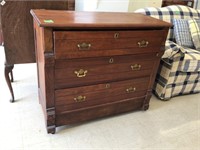 vintage wood dresser on casters 40x18x34