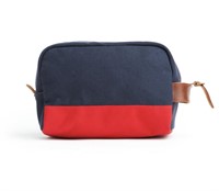 SHAVING KIT BAGS- NAVY AND RED FABRIC- 11 PCS
